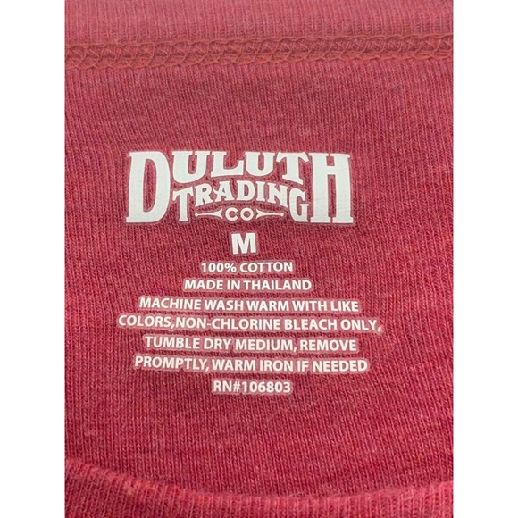 Duluth Trading Co. Womens LS Longtail T Henley Pullover Shirt Red M - Picture 2 of 3